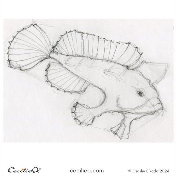 Sketching idea #14: Handfish