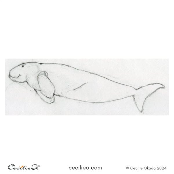 Sketching idea #21: Dugong or Sea Cow