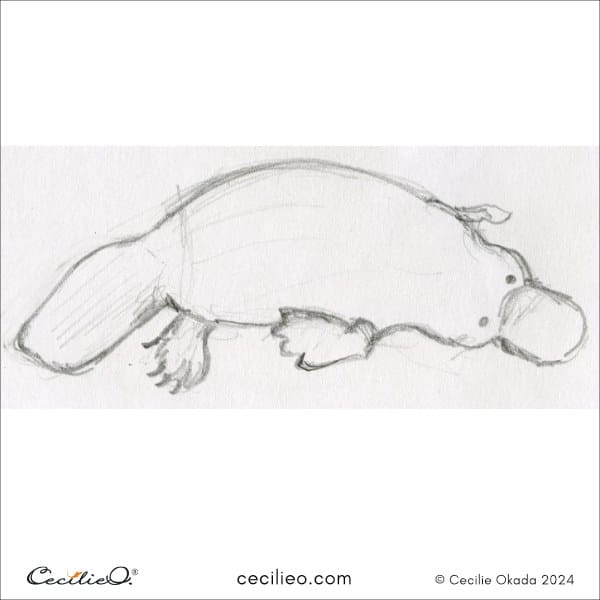 Sketching idea #24: Duck-Billed Platypus