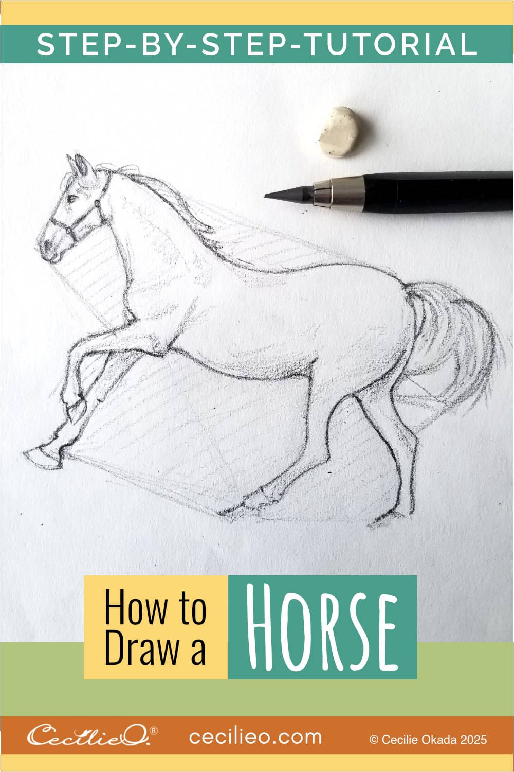 How to Draw a Horse Step-By-Step. An easy-to-follow guide to drawing a horse. Follow the steps and gain the skills to draw a horse with confidence. 