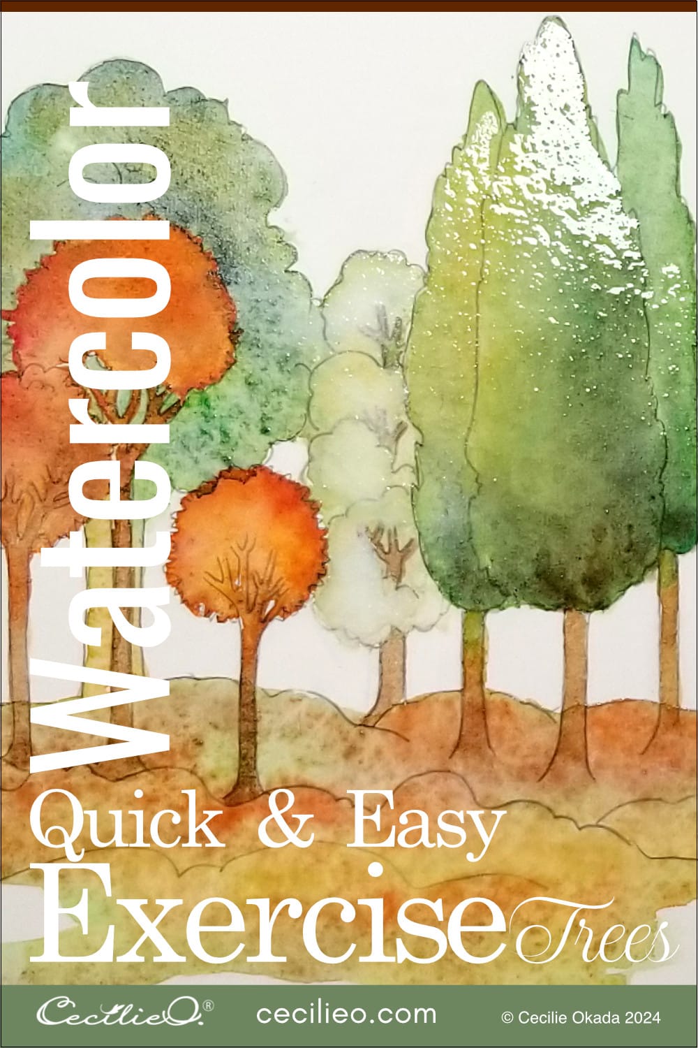 Quick & Easy Watercolor Trees Exercise