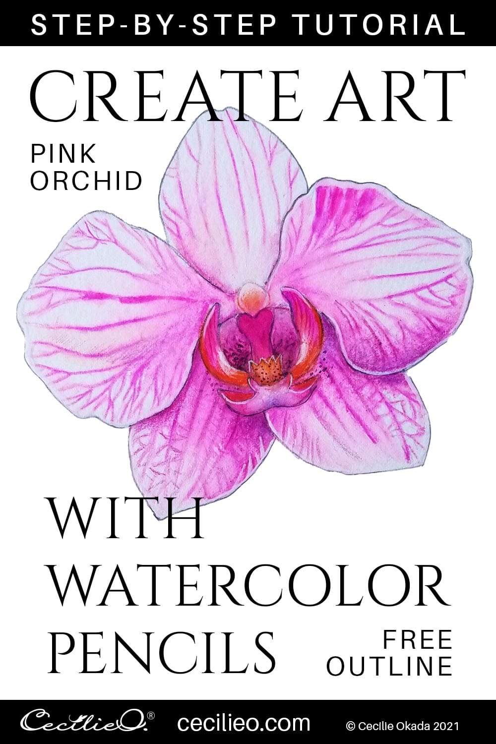 Create Art With Watercolor Pencils: Orchid Tutorial Post feature image