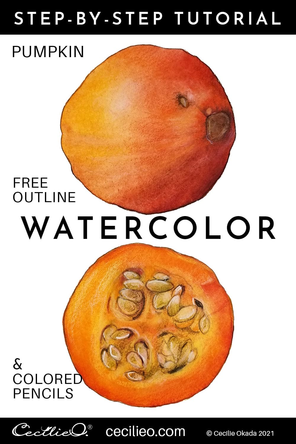 Watercolor Pumpkin Tutorial with a Bright, Realistic Finish Post feature image