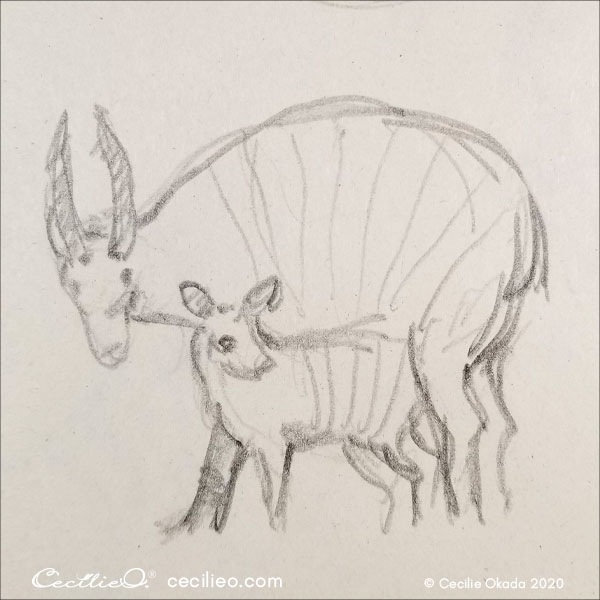 Savanna animals sketch