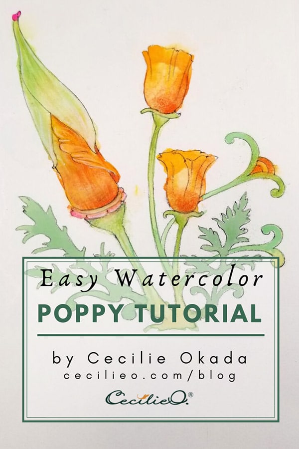 Easy Watercolor Tutorial: Vibrant Poppy Flowers