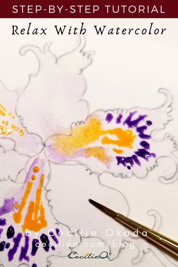 Watercolor Tutorial for Beginners: Iris Flower