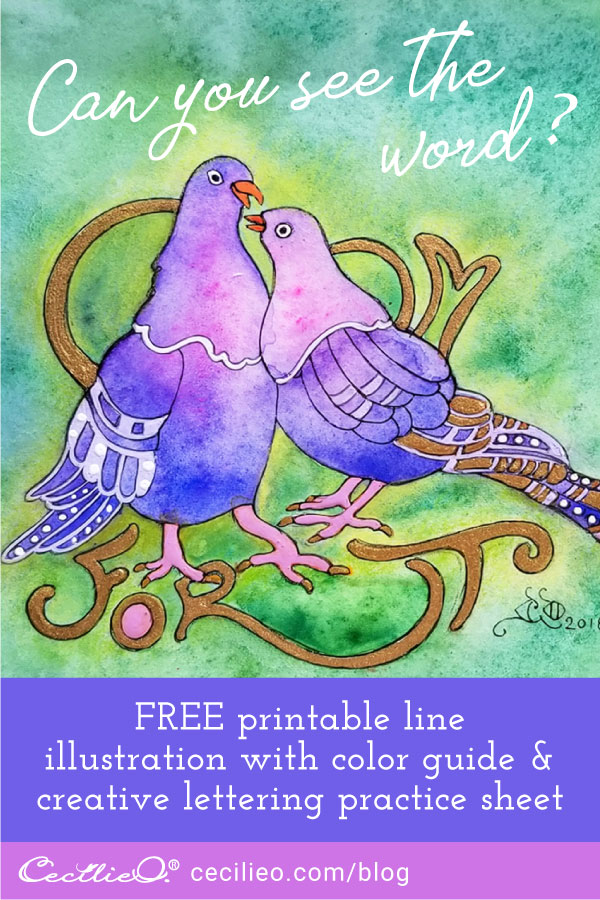 How to Watercolor Love Birds