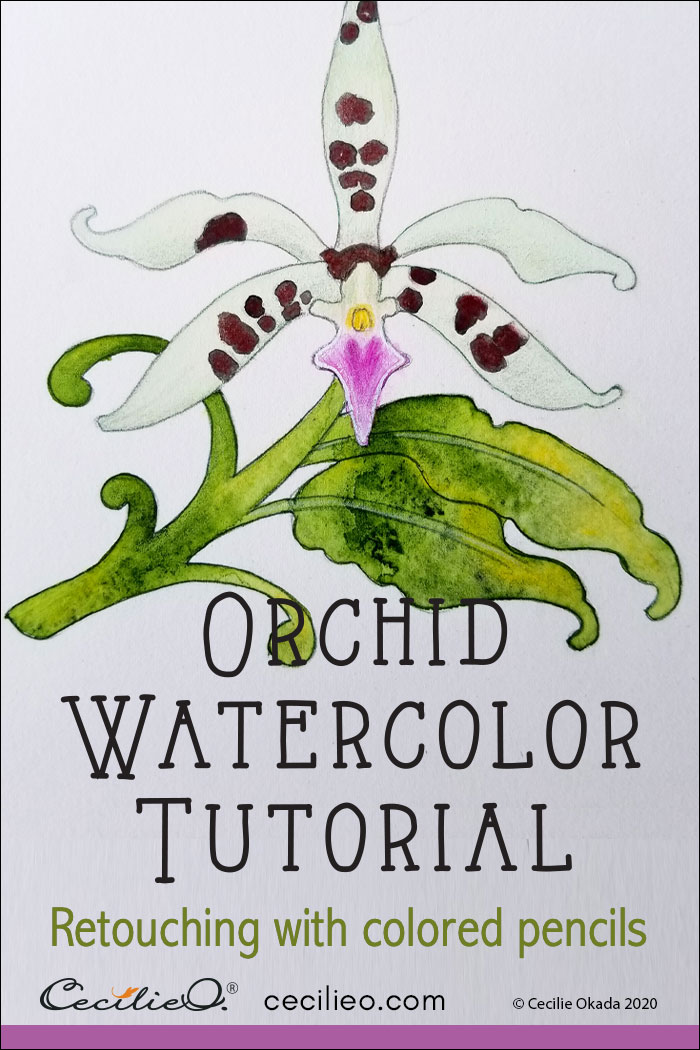 An Easy Way to Watercolor Your First Orchid Flower  Post feature image