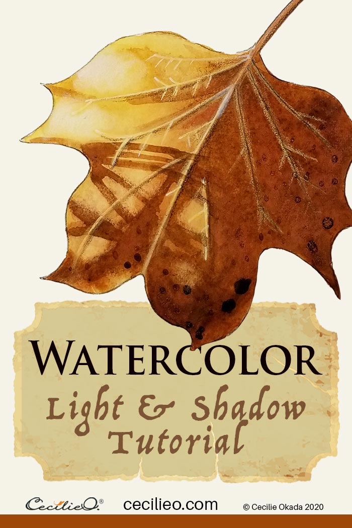 How to Watercolor Light and Shadow on a Magnificent Leaf