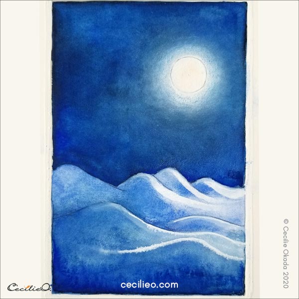 easy moon paintings