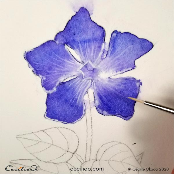 Simple watercolor flower drawing on Craiyon