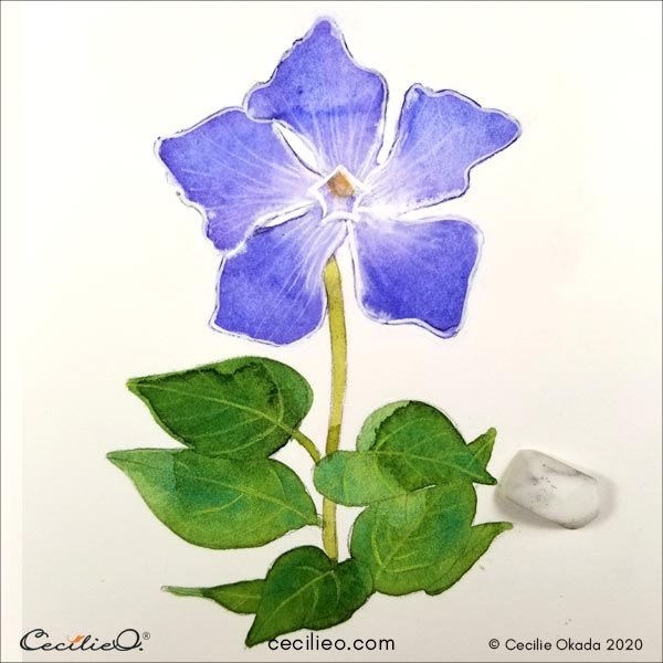 Desisoul Arts - 5 Minute March - Day 7/31: Kashithumba (Madagascar  periwinkle) . . . . . @kickinthecreatives . . . . . . This beautiful flower  is mostly white or light