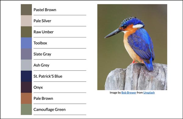 Free, Easy Artist a Color Palette From Image