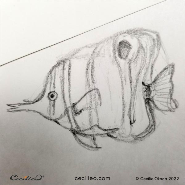 Sketch 2 aquarium fish.