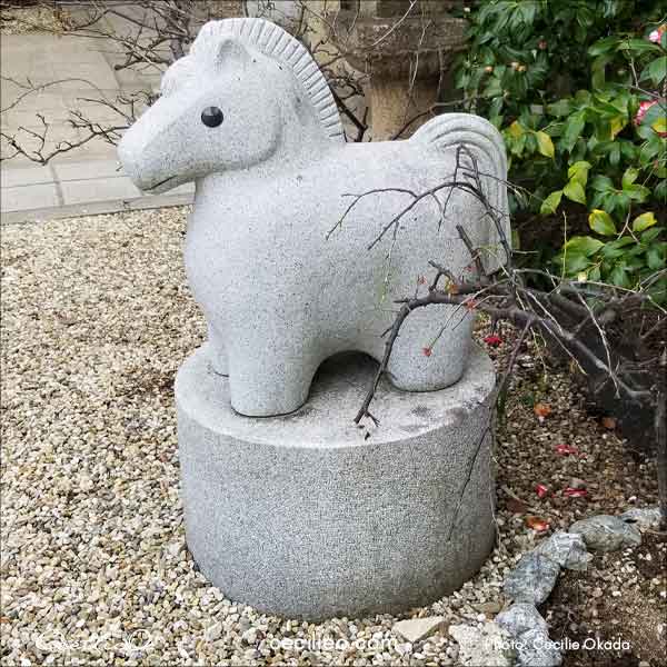 Cute Japanese sculpture of the Chinese Zodiac animal Horse.