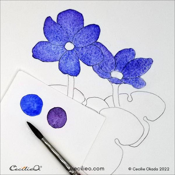How To Create Simple Watercolor Flowers - Cindy Briggs Art