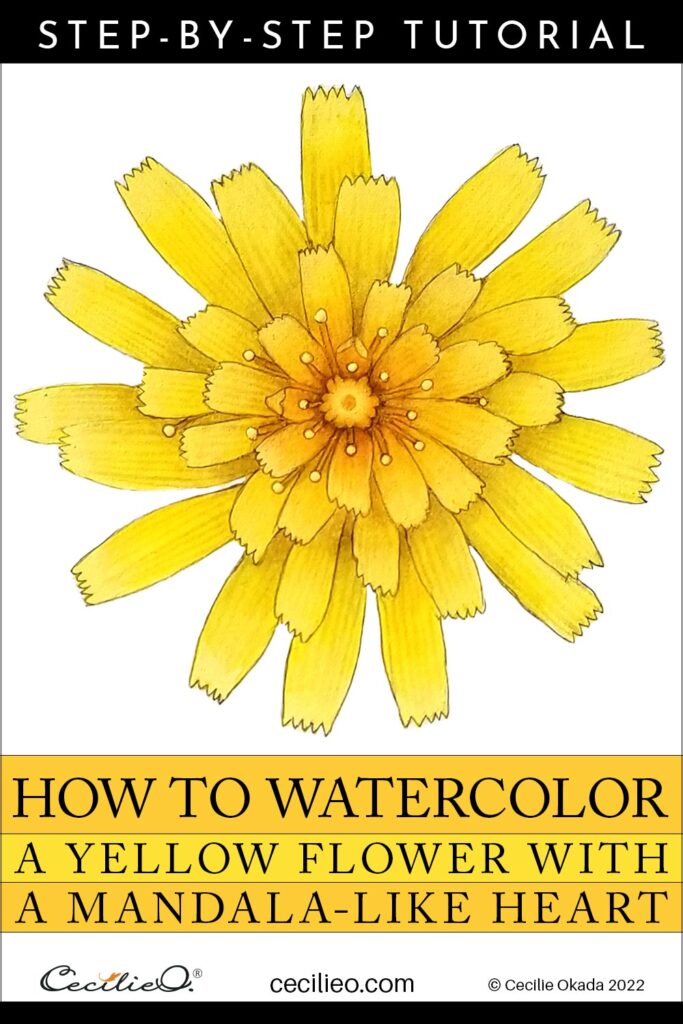 How to Watercolor a Charming Yellow Flower