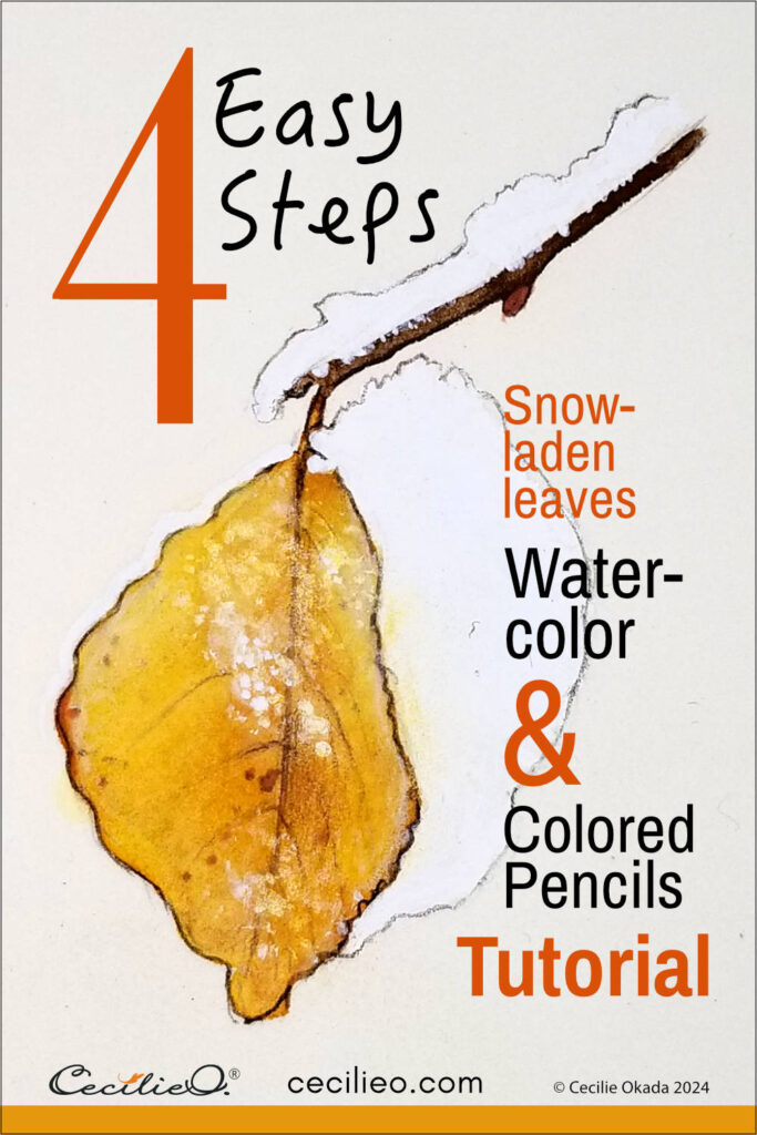 How to Watercolor Snow-Laden Leaves in 4 Easy Steps